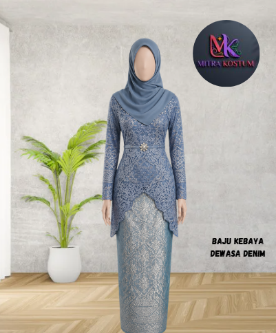 Setelan Kebaya Dewasa (Denim)